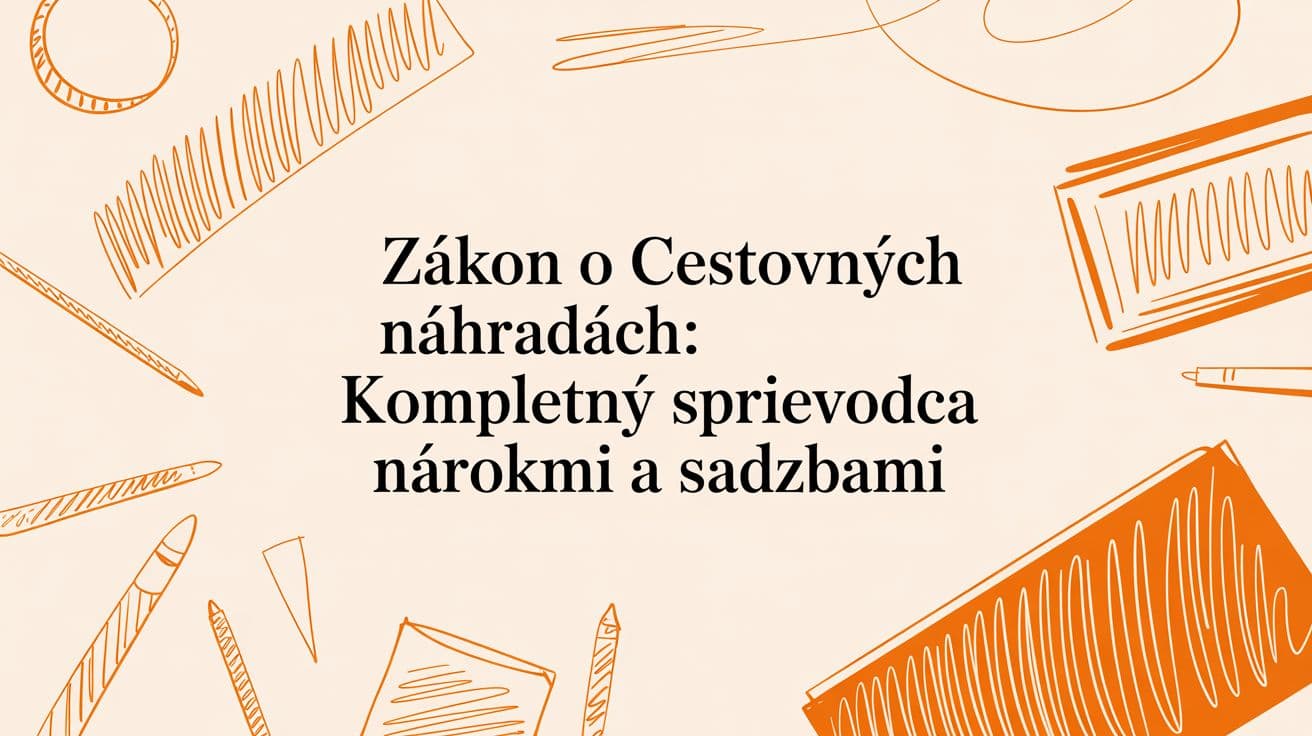 Zákon o cestovných náhradách: kompletný sprievodca nárokmi a sadzbami